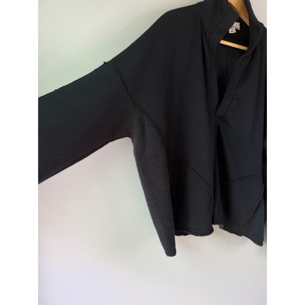 FP Beach Size S Fuzzy Cozy Pullover Oversize Boxy Sweatshirt Black - Picture 2 of 11